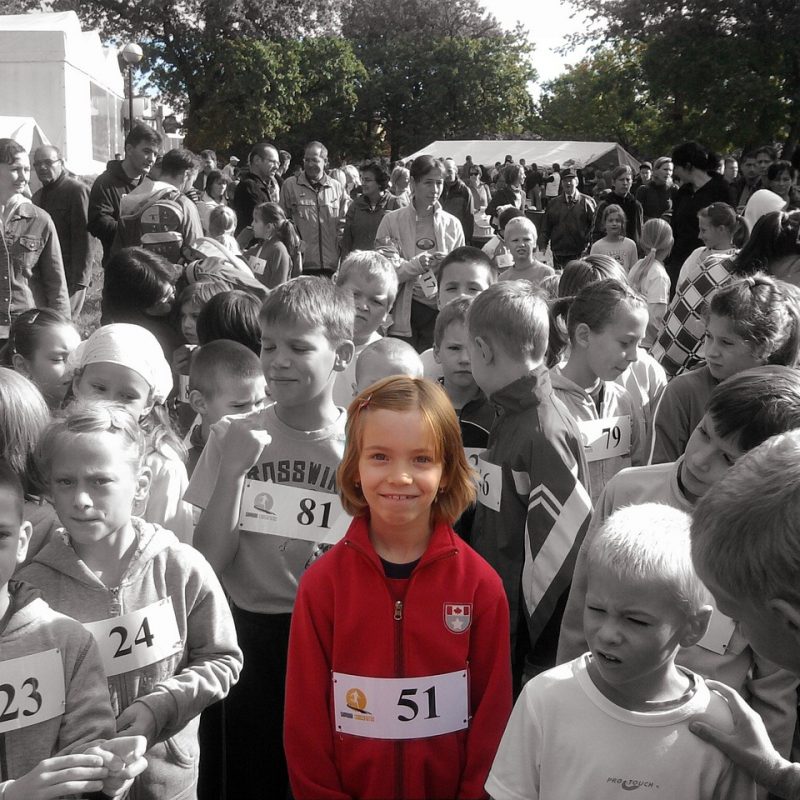 Course à pied des enfants