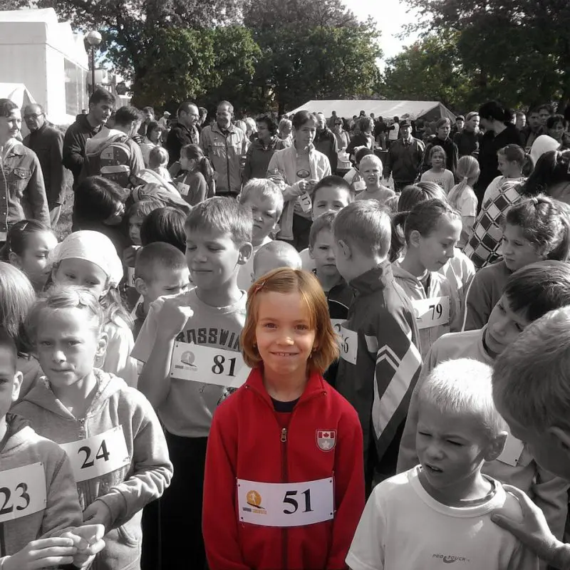 Course à pied des enfants